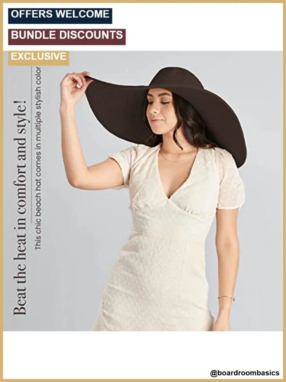 Adjustable UPF 50 Sun Hat Wide Brim Floppy Ultrabraid Hat